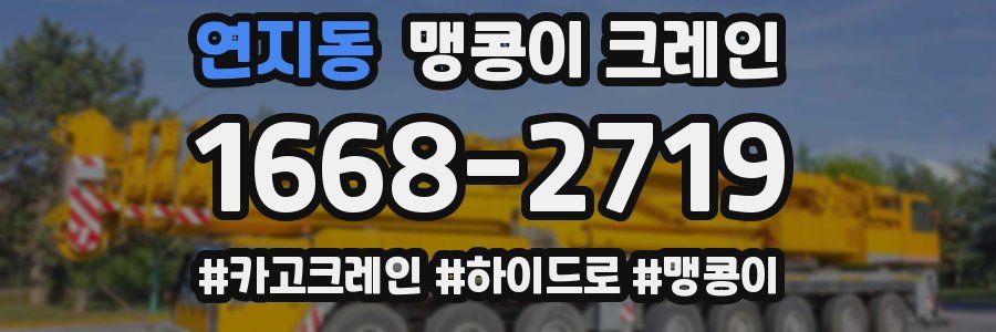 연지동 맹콩이 크레인