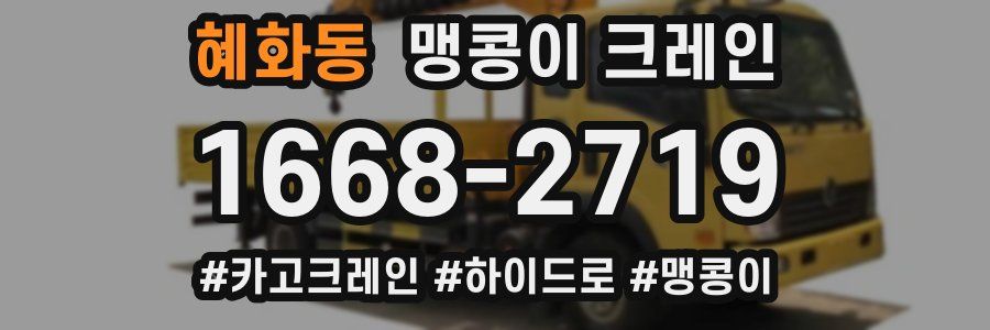 혜화동 맹콩이 크레인