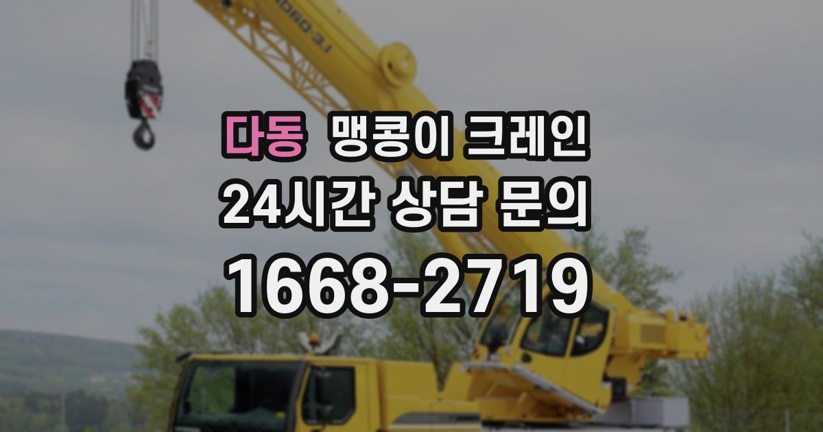 다동 맹콩이 크레인