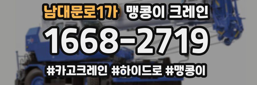 남대문로1가 맹콩이 크레인