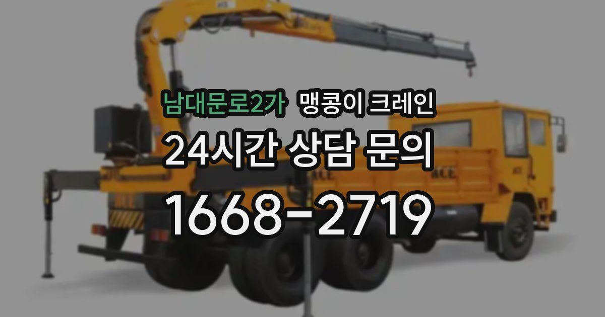 남대문로2가 맹콩이 크레인