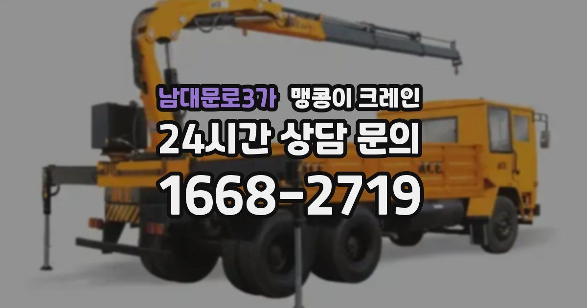 남대문로3가 맹콩이 크레인
