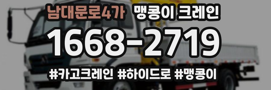 남대문로4가 맹콩이 크레인
