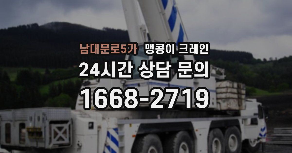남대문로5가 맹콩이 크레인