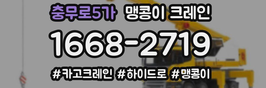 충무로5가 맹콩이 크레인