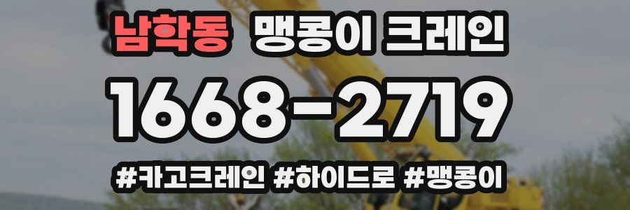 남학동 맹콩이 크레인
