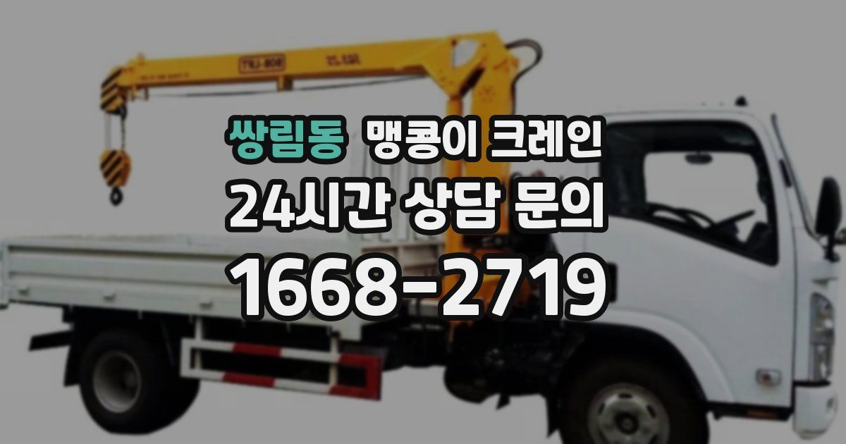쌍림동 맹콩이 크레인