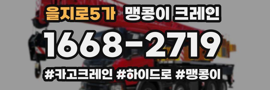 을지로5가 맹콩이 크레인
