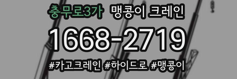충무로3가 맹콩이 크레인