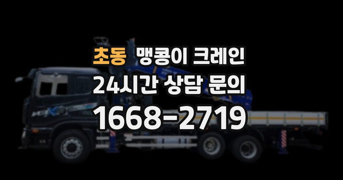 초동 맹콩이 크레인