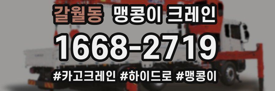 갈월동 맹콩이 크레인