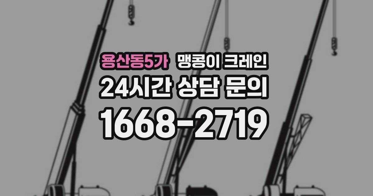 용산동5가 맹콩이 크레인