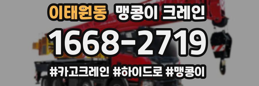 이태원동 맹콩이 크레인
