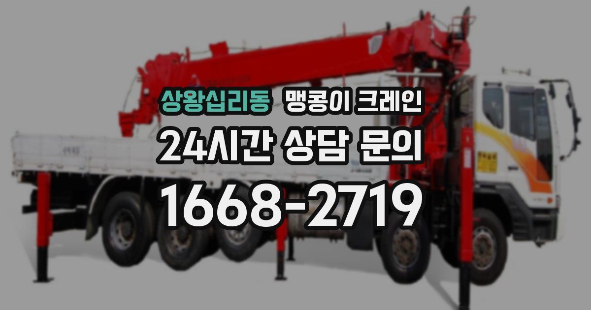 상왕십리동 맹콩이 크레인