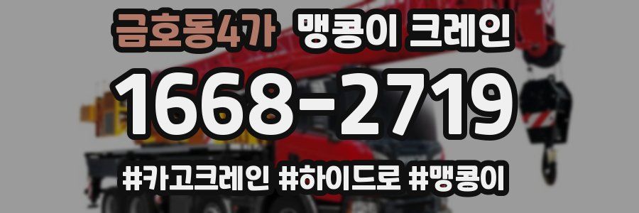 금호동4가 맹콩이 크레인