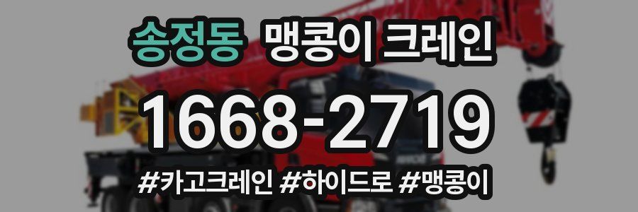 송정동 맹콩이 크레인