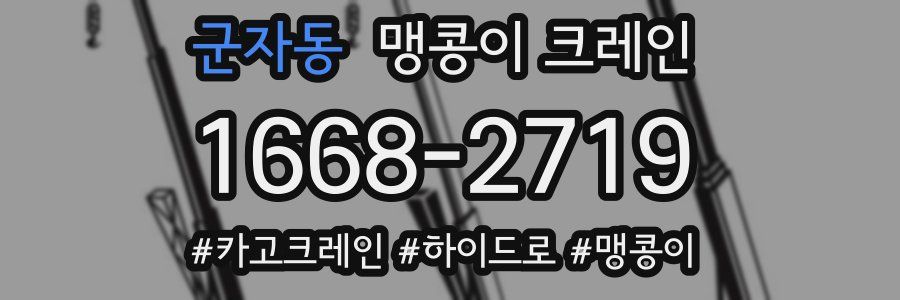 군자동 맹콩이 크레인