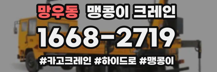 망우동 맹콩이 크레인