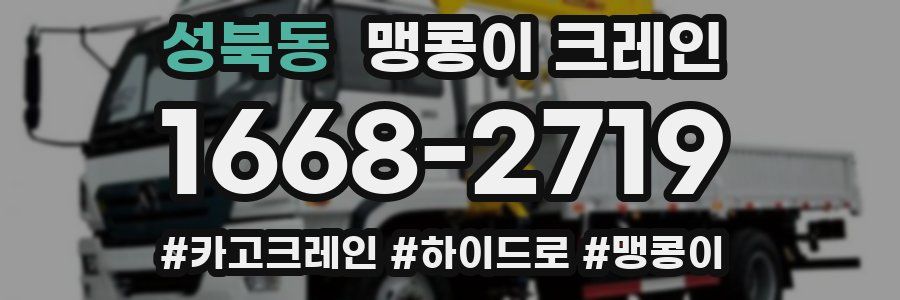 성북동 맹콩이 크레인
