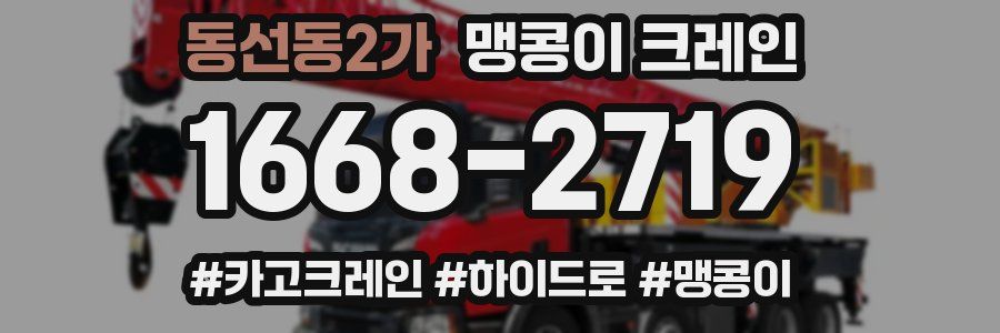 동선동2가 맹콩이 크레인