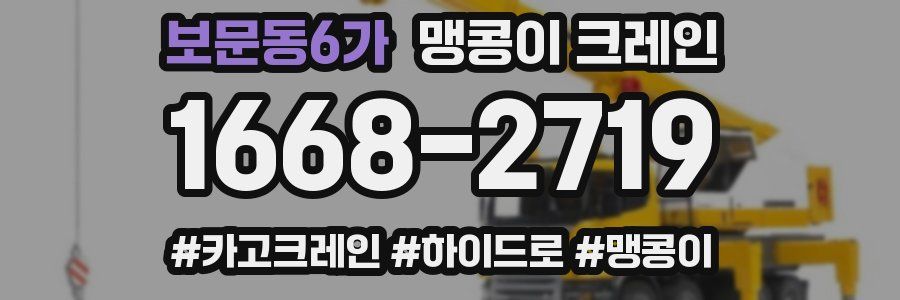 보문동6가 맹콩이 크레인