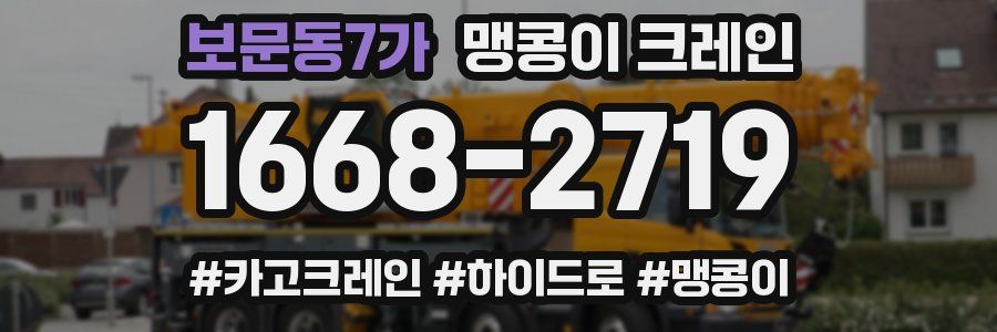 보문동7가 맹콩이 크레인