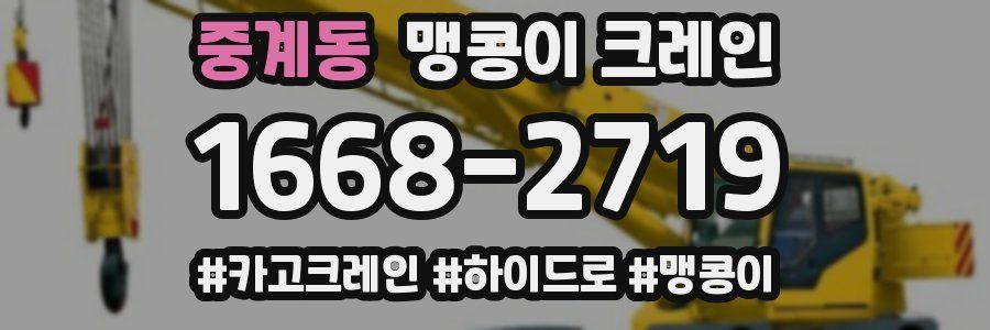 중계동 맹콩이 크레인