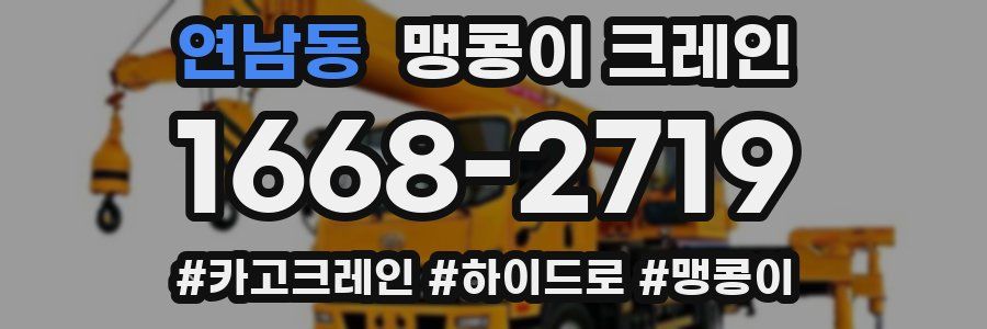 연남동 맹콩이 크레인