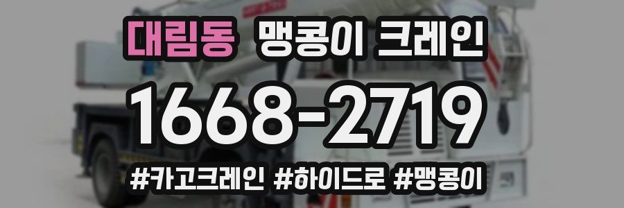 대림동 맹콩이 크레인