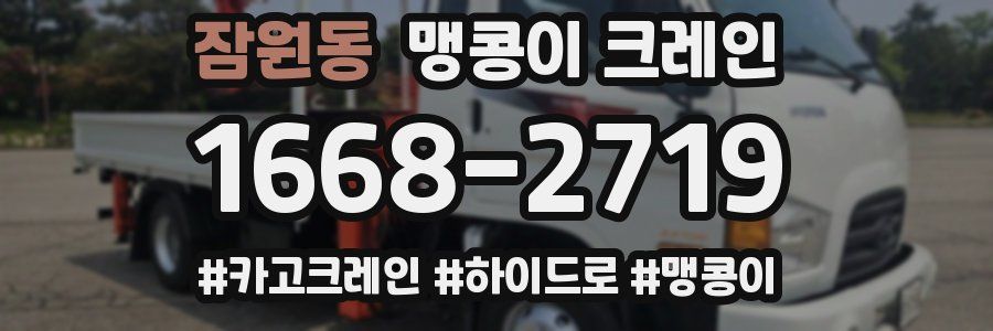 잠원동 맹콩이 크레인