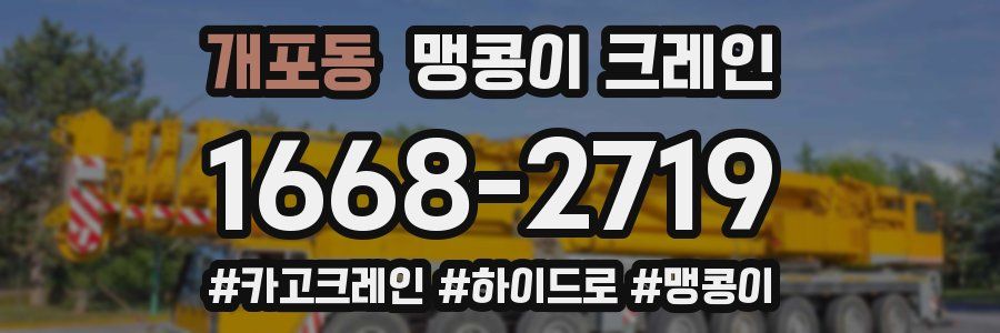 개포동 맹콩이 크레인