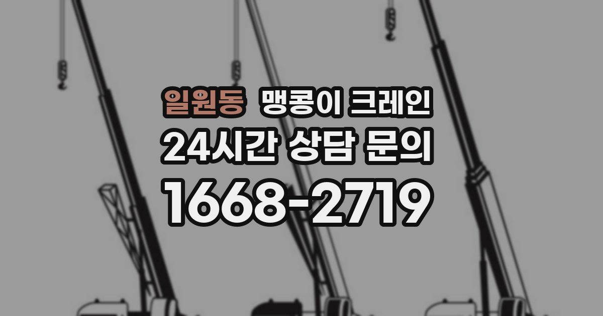 일원동 맹콩이 크레인
