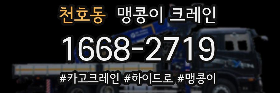 천호동 맹콩이 크레인