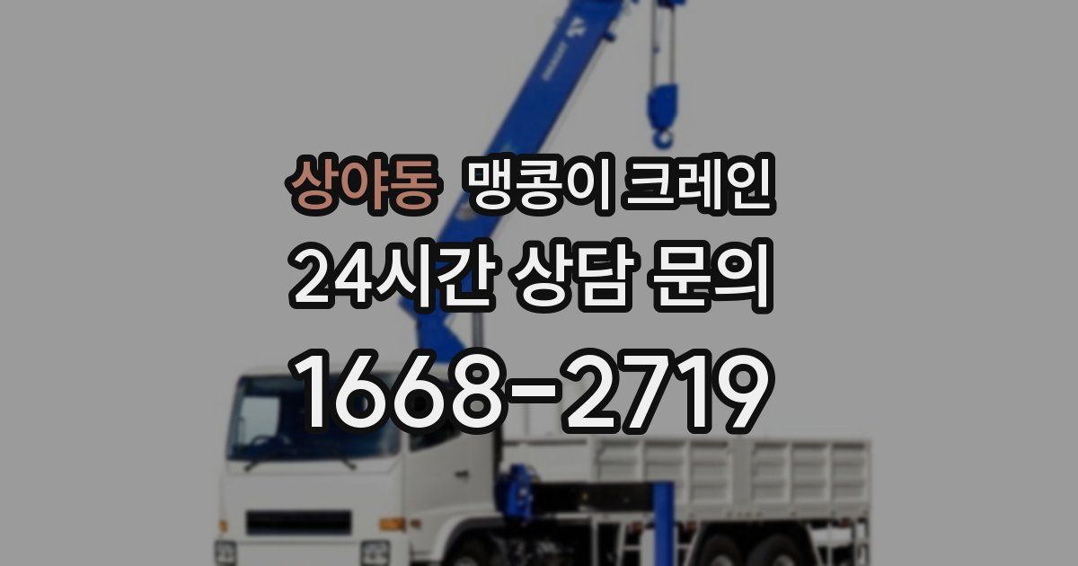 상야동 맹콩이 크레인