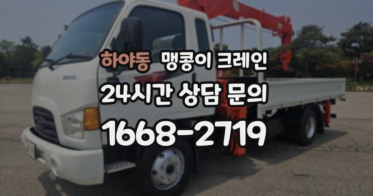 하야동 맹콩이 크레인