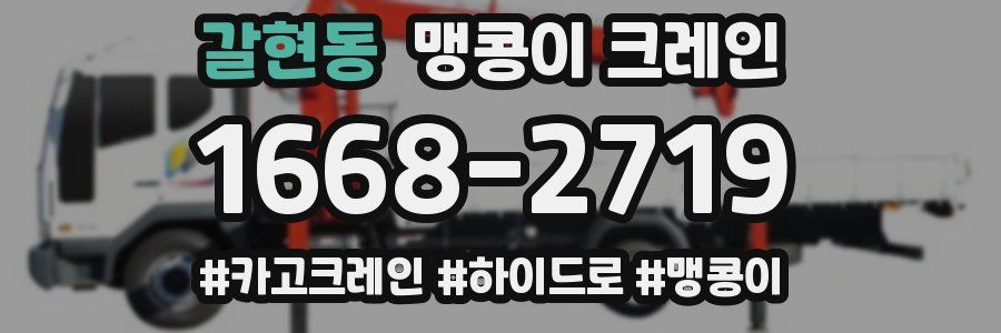 갈현동 맹콩이 크레인