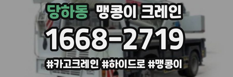 당하동 맹콩이 크레인
