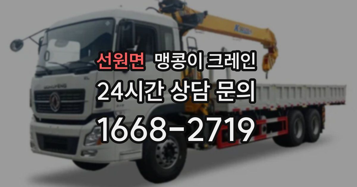 선원면 맹콩이 크레인