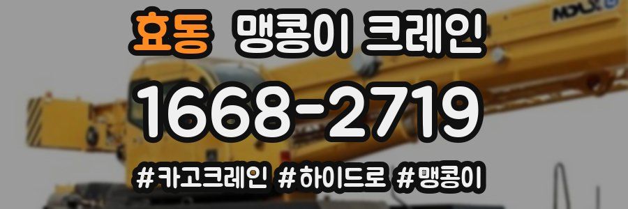 효동 맹콩이 크레인