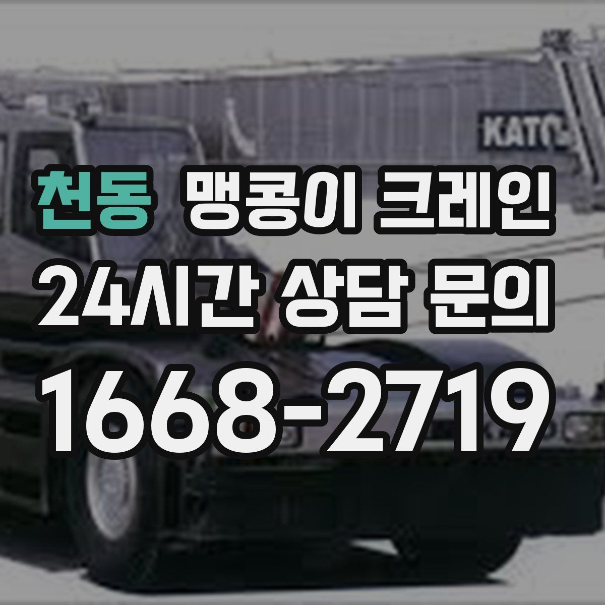 천동 맹콩이 크레인