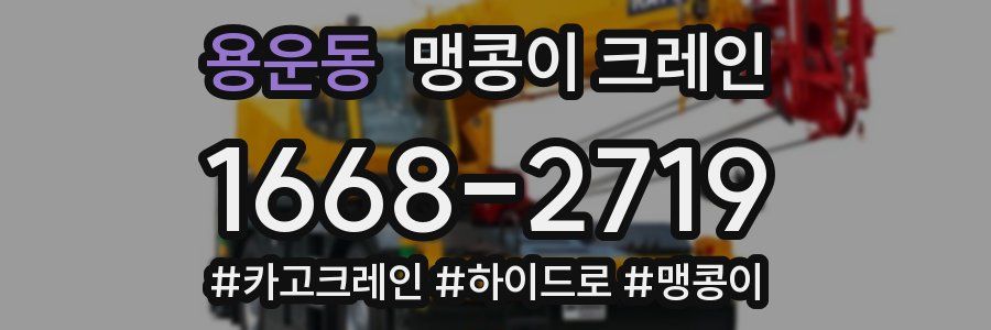 용운동 맹콩이 크레인