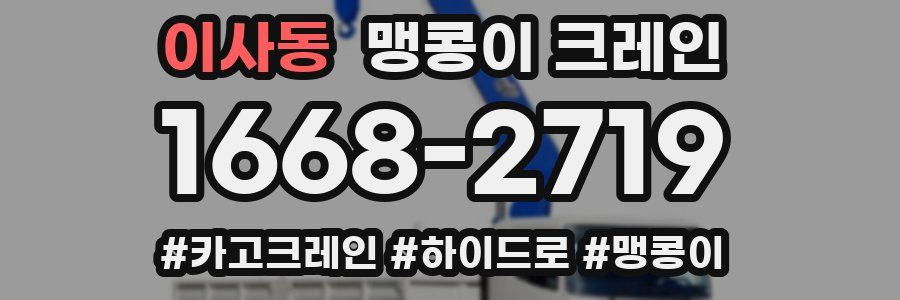 이사동 맹콩이 크레인