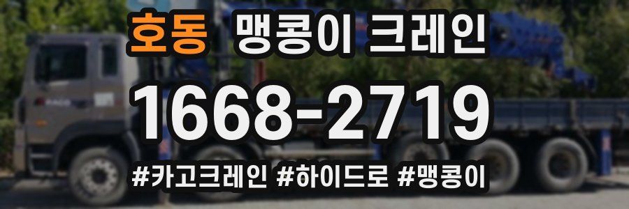 호동 맹콩이 크레인