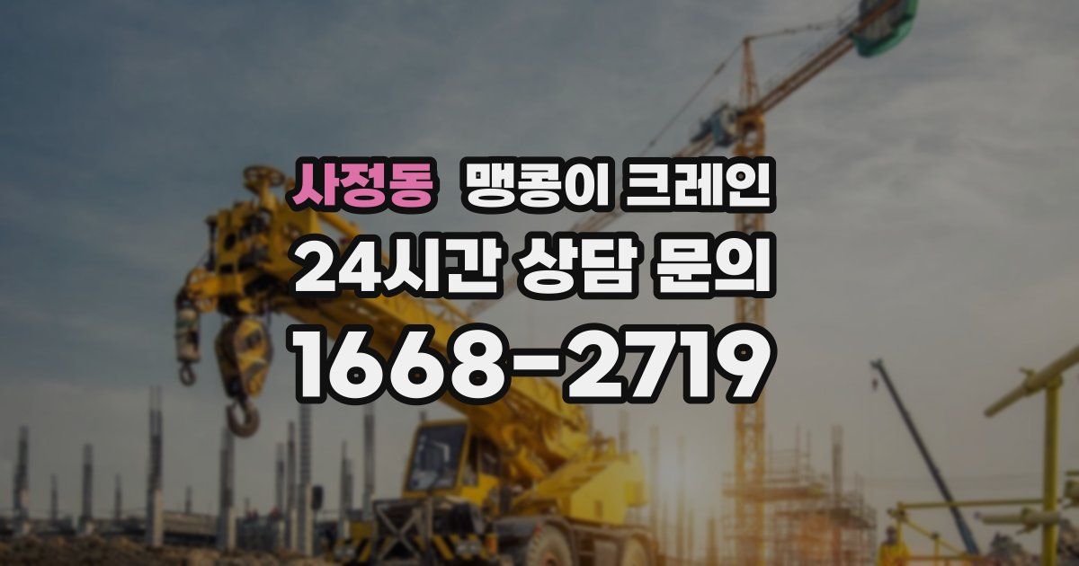 사정동 맹콩이 크레인