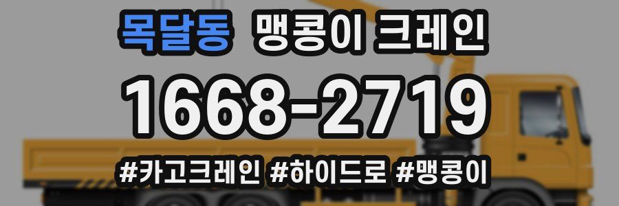 목달동 맹콩이 크레인