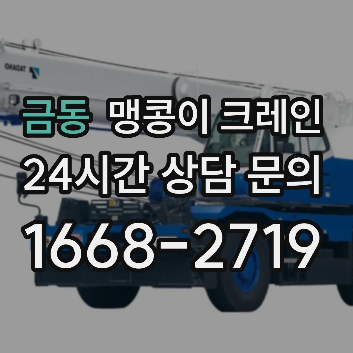금동 맹콩이 크레인