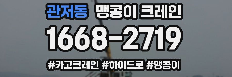 관저동 맹콩이 크레인