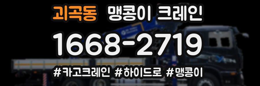 괴곡동 맹콩이 크레인