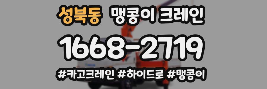 성북동 맹콩이 크레인