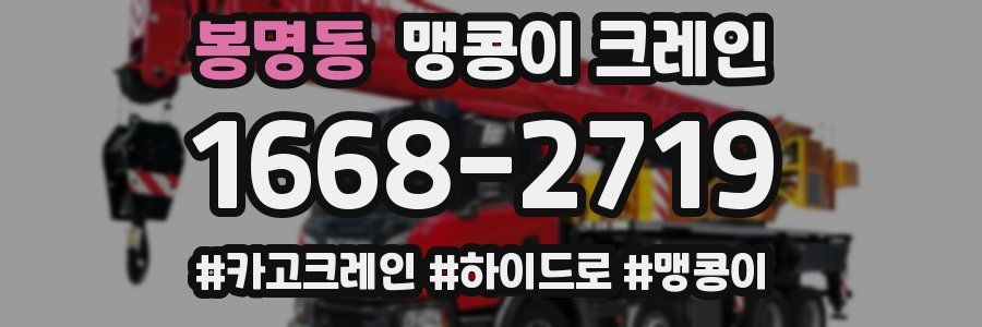 봉명동 맹콩이 크레인